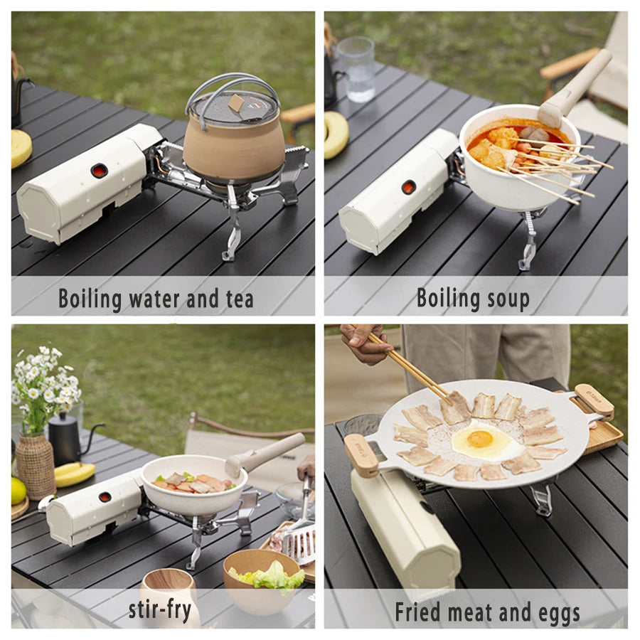 Camping Cassette Stove,Folding Gas Tank Cassette Cooker with Storage Package, Easy to Carry for Camping, Picnic,BBQ