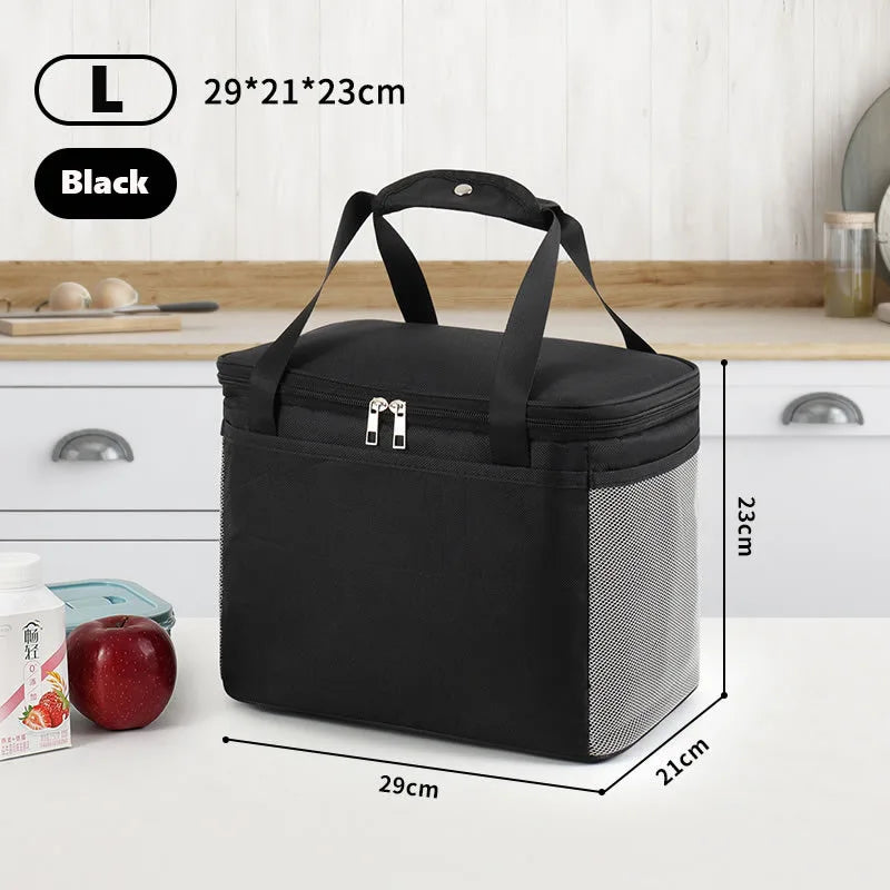 Outdoor Camping Picnic Bag Portable Lunch Bag Food Thermal Insulated Box Food Storage Bags Bento Pouch Dinner Container Handbag