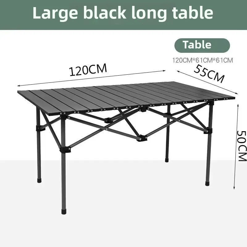 Outdoor Picnic Folding Desk Easy To Install Portable Camping Barbecue Table Sturdy Durable Egg Roll Tables Beach Leisure Desks
