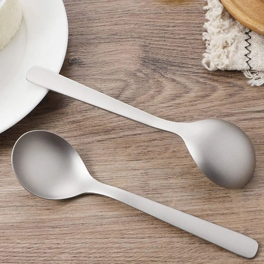 New Portable Titanium Spoon Long Handle Environmental Outdoor Camping Fork Outdoor Picnic Accessories Outdoor Tool