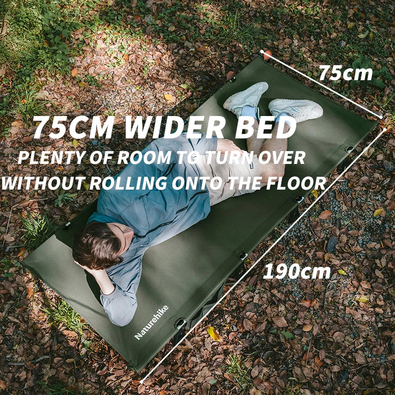 Naturehike Camping Cot Portable Folding Bed Outdoor Ultralight Compact Tent Sleeping Bed for Camping Travel Backpacking Hiking