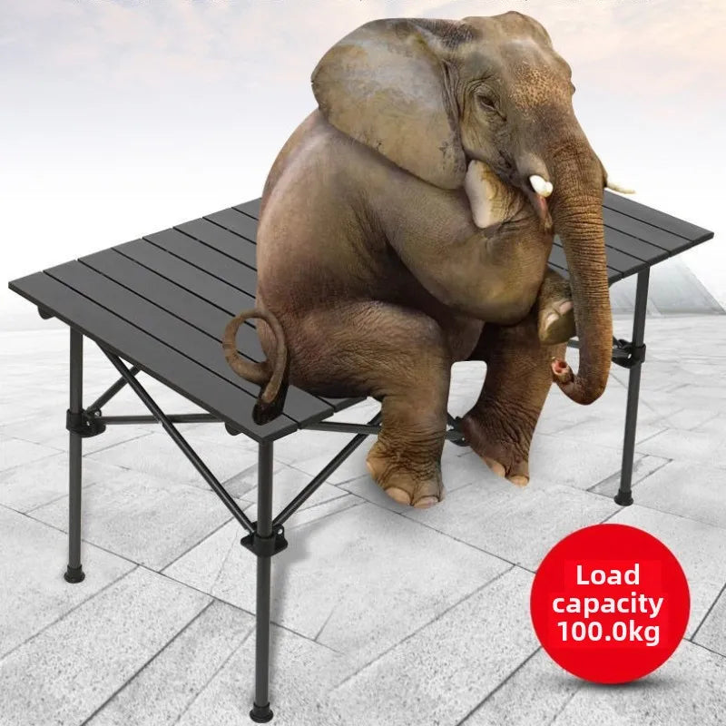 Outdoor Picnic Folding Desk Easy To Install Portable Camping Barbecue Table Sturdy Durable Egg Roll Tables Beach Leisure Desks