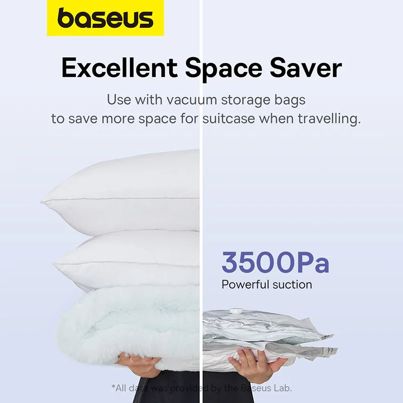 Baseus Wireless Air Compressor Mini Air Inflator Pump for Air Mattresses Beds Inflatable Mats Swim Ring Deflate For Storage Bag