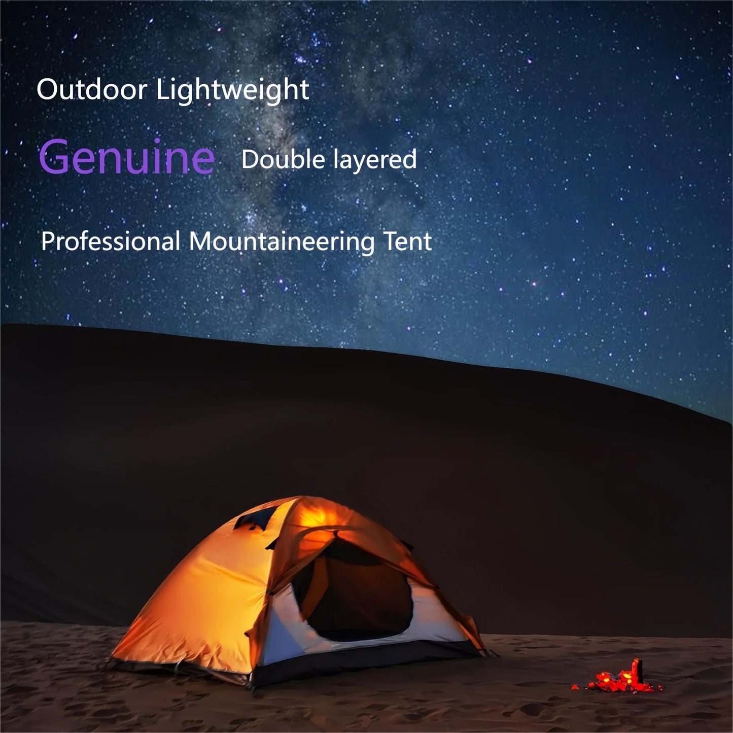 Pop Up Camping Tent, Easy to Build-Lightweight Portable Outdoor Backpacking Tent for Hiking, Carpa, Beach & Family Camping
