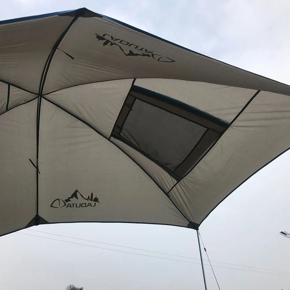 Waterproof Car Rear Tent Camping Shelter Outdoor Car Tent Beach Sun Shelter Awning Shelter Automobile Rooftop Rain Canopy
