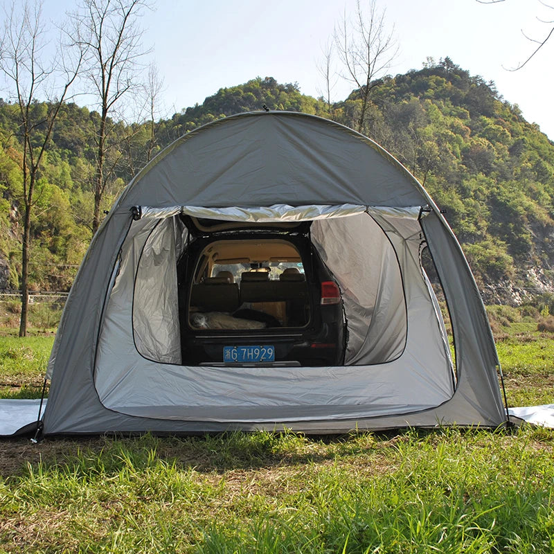 Car Rear Tent with Floor, SUV Back Tent Stand, Freely Hatchback Tent, Generous Vertical Height, Reliable in All Elements