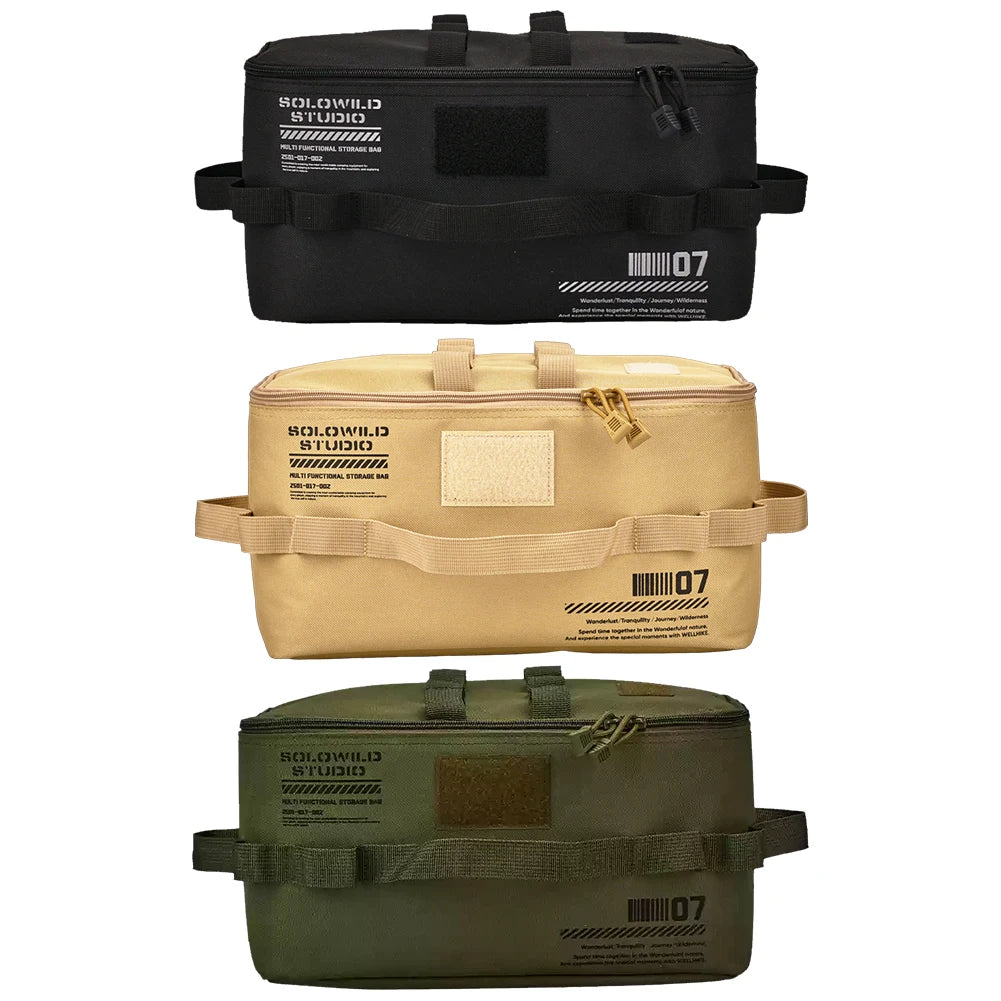 Camping Storage Bag Large Capacity Tank Stove Canister Pot Carry Bag Travel Tableware Handbag for Outdoor Hiking Picnic