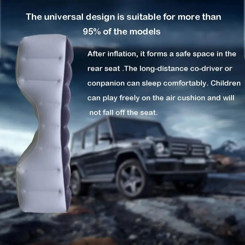 Car Inflatable Mattress Universal Rear Seat Kids Foot Gap Cushion Inflatable Bed Car Air Cushion Mat Travel Camping Accessoies