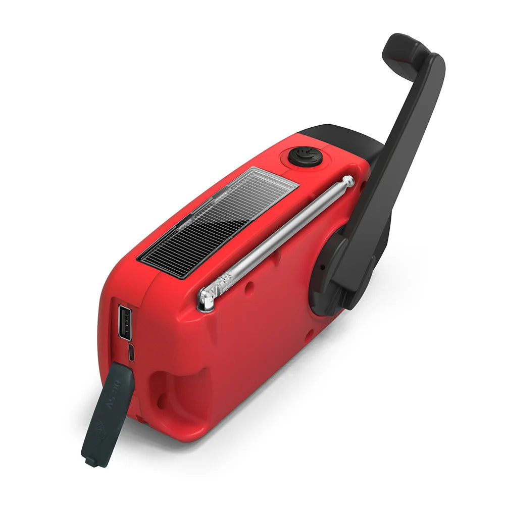 Outdoor Camping Emergency Radio Solar Hand Crank Dynamo Radio FM/AM/NOAA 2000Mah Phone Charger Power Bank Flashlight SOS
