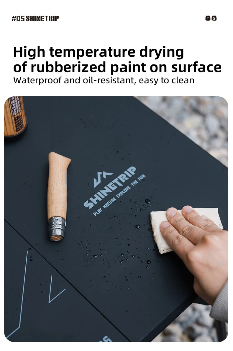 ShineTrip 05 Series Ultralight Dual Purpose Table Outdoor Camping Portable Table Folding Abs Desktop and Aluminum Stand