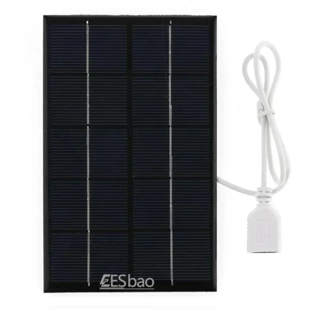 Wholesale Solar Panel  USB Waterproof Outdoor Hiking Camping Portable Battery Mobile Phone Charging Bank Charging Panel