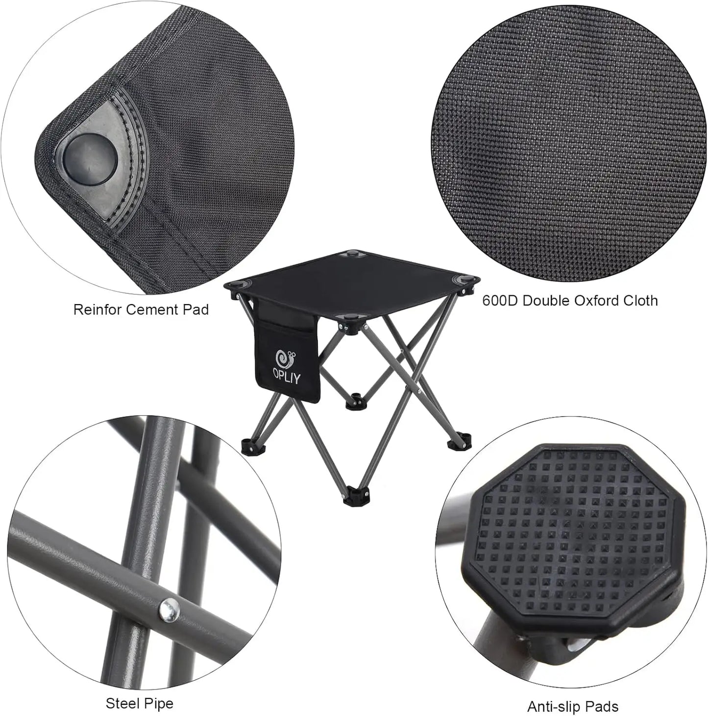 Camping stool, 13.5-inch portable folding stool, suitable for outdoor gardening and beach hiking fishing.