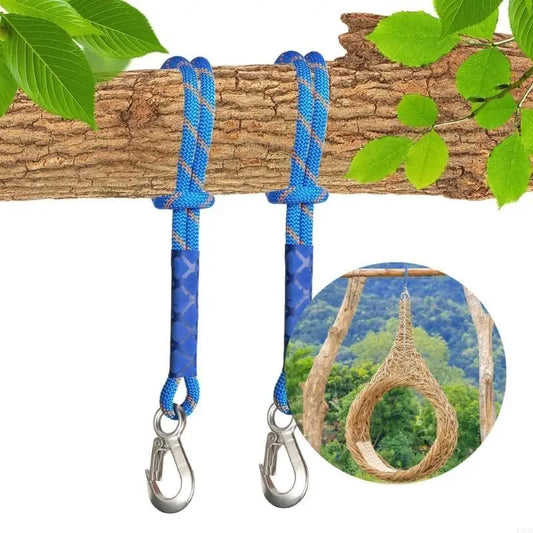 Hammock Suspension Cord Swing Attachment 100cm Suitable for Outdoor Tree Hanging and Playgrounds Set with Stainless Hook