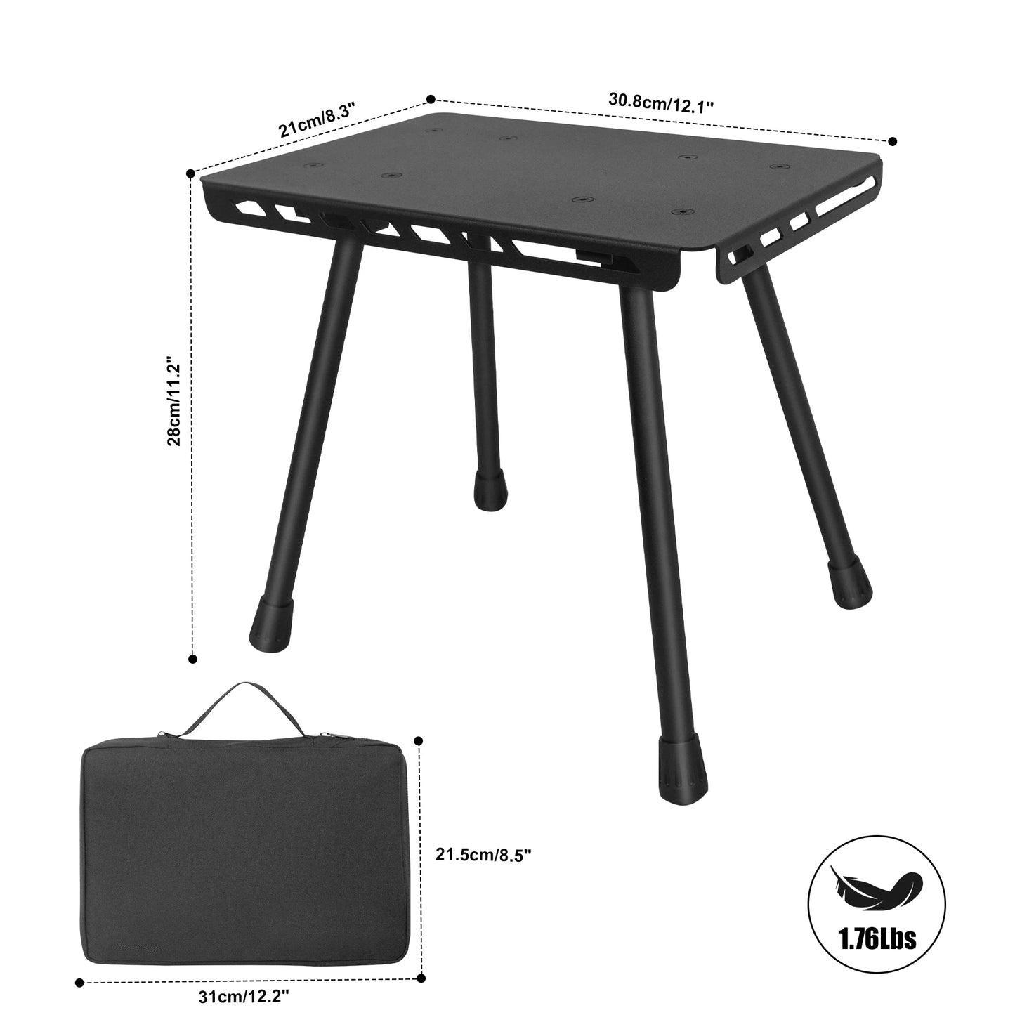 WESTTUNE Camping Portable Tactical Stool Multifunctional Aluminum Alloy Pony Stool Outdoor Folding Fishing Picnic Plate Stool