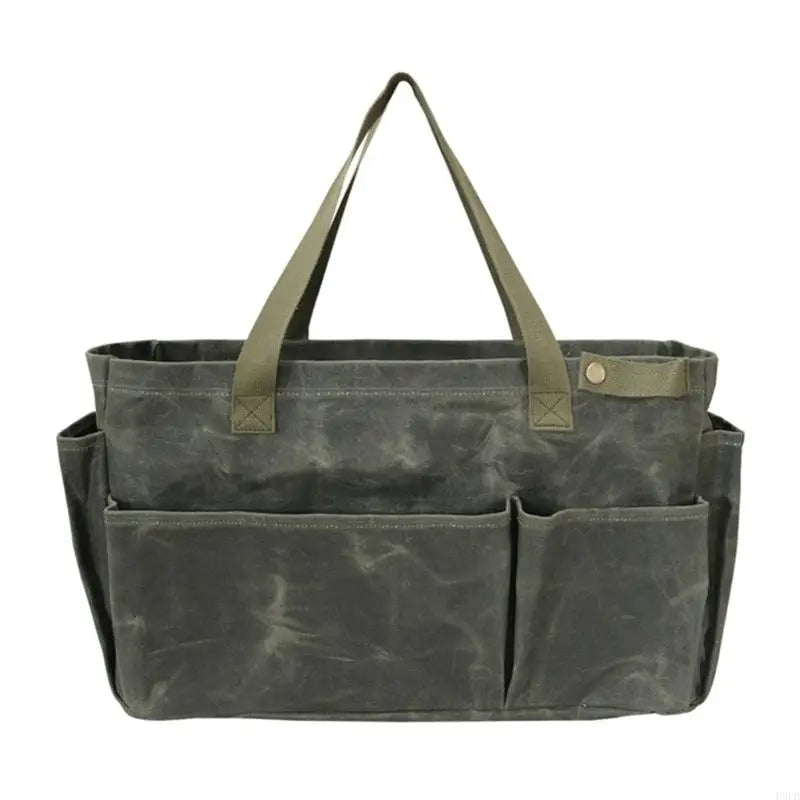 P9FB Outdoor Camping Pot Organizers Bag Crafted from Water Resistant Waxed Canvas with Spacious Interior for Cookware & Tool