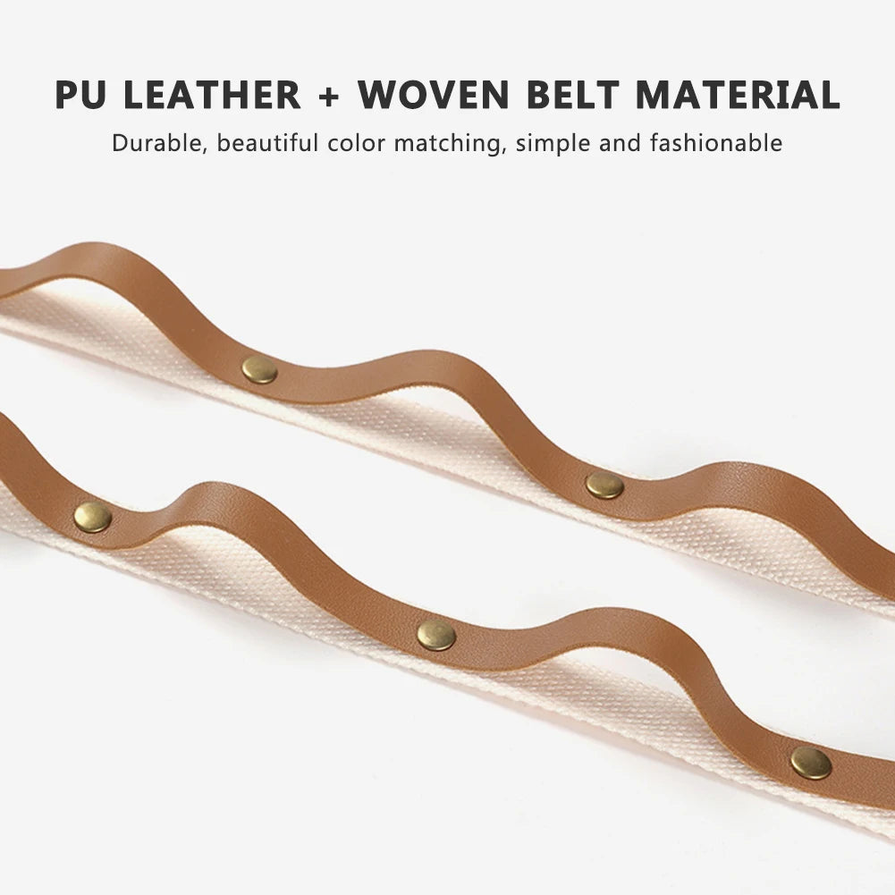 Outdoor camping clothesline travel leather PU canopy camping camping equipment webbing camouflage tent lanyard