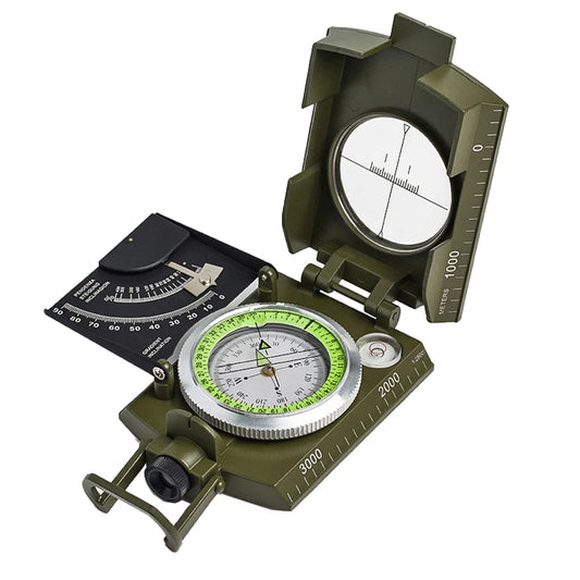 Outdoor Survival Gear Green Compass Camping Hiking Geological Compass Digital Compass Camping Navigation Equipment Gadgets