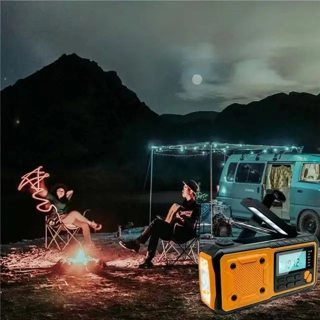 5000mAh Portable Emergency Solar Power Radio Hand Crank Charging AM/FM SW multi BAND Radio Led Reading Flashlight Power Bank
