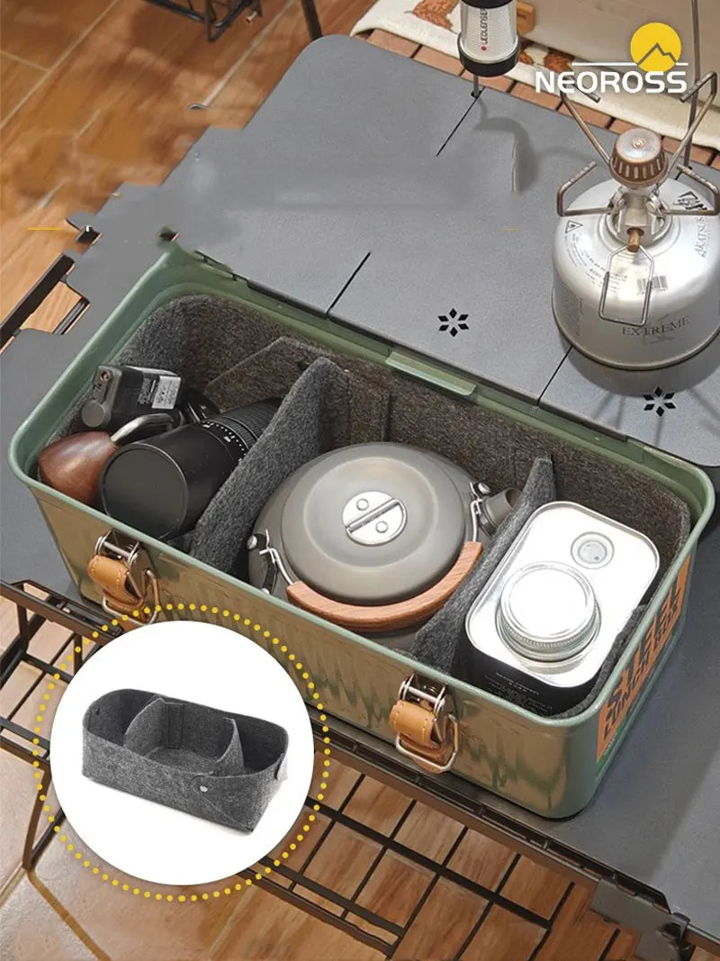 For Stanley Lunch Box 9.4L Camping Gear  Ultralight Aluminum Portable Table Plate Felt Lining Picnic Camping Outdoor Accessory