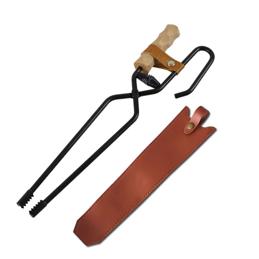 Fire Poker Camping Firewood Tongs Winter Fireplace Poker Camping Roasting Sticks Fire Pit Poker Picnic Portable Camping Supplies