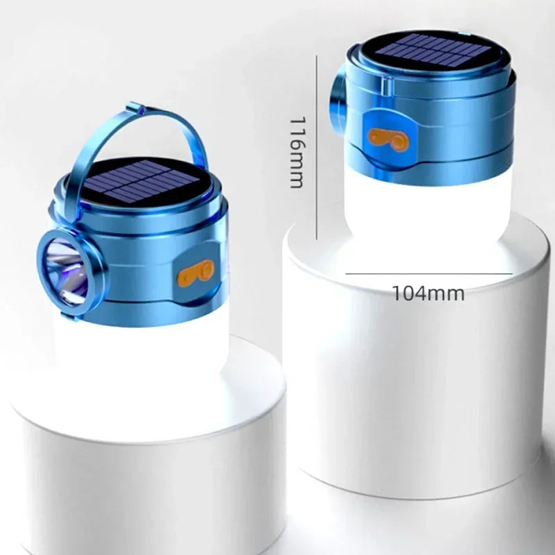 Solar Light Portable USB Rechargeable Camping Lamp Waterproof Lanterns Tent Lamp Emergency Lights Energy Saving Bulb