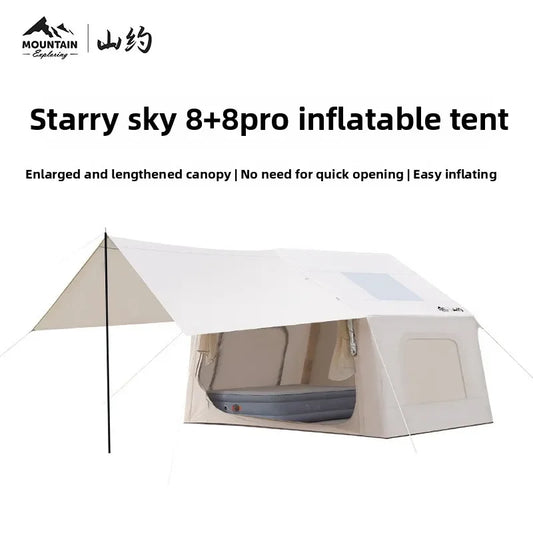 Outdoor Camping Automatic Inflatable Tent Outdoor 2025 New Canopy Two-in-one Camping Family Tent Anti-rain and Sun Protection