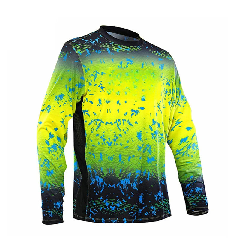 Fishing Shirts Long Sleeve Uv Protection Clothing Mens Outdoor Jersey Upf 50 Clothes Performance Breathable Fishing