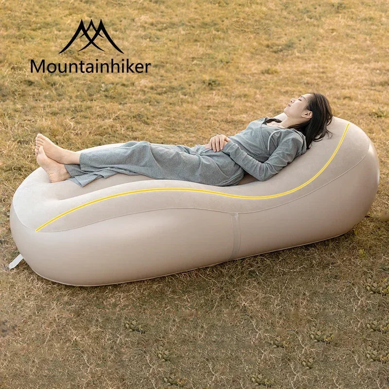 MOUNTAINHIKER Fast Inflatable Air Sofa Bed Outdoor Portable Air Mattress Lazy Camping Automatic Inflatable Sleeping Mat 168*76cm