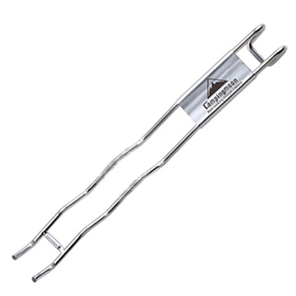 BBQ Grill Grate Lifter Stainless Steel Cooking Grids Lifter Gripper Outdoor Camping Cookware Equipment