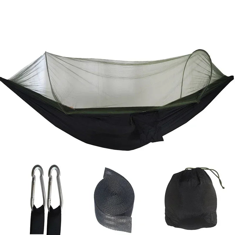 Hammock Sleep Swing Portable Net Outdoor Strength Parachute Fabric Hanging Camping Garden Hammock for Wilderness Camping on Foot