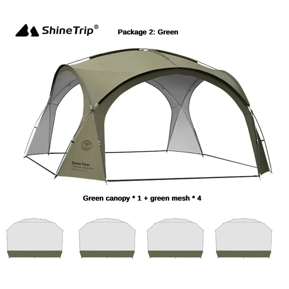 Camping Dome Tents for Outdoor, Tarp or Accessory, Big Canopy, Beach Awning, Waterproof Picnic Tent, 8-10 Persons