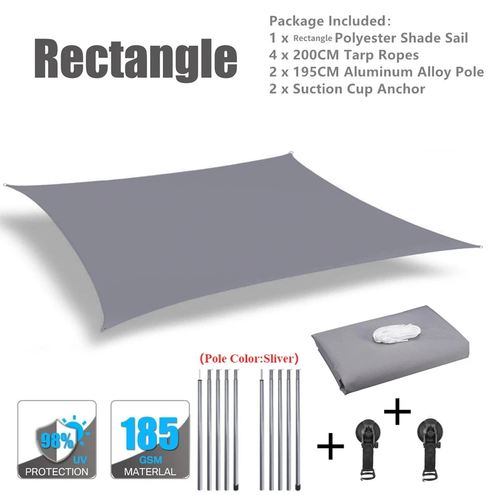 Car Shelter Shade Camping Side Car Roof Top Tent Awning Waterproof UV Portable Camping Tent Automobile Rooftop Rain Canopy