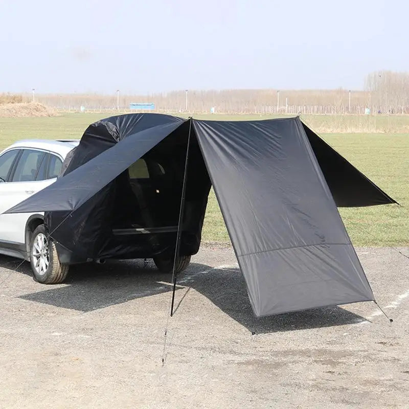 Portable Camping SUV Trunk Tent Car Rear Door Tent SUV 3 Sided Extended Shade Tent Outside Shelter For Car Camping Accessories