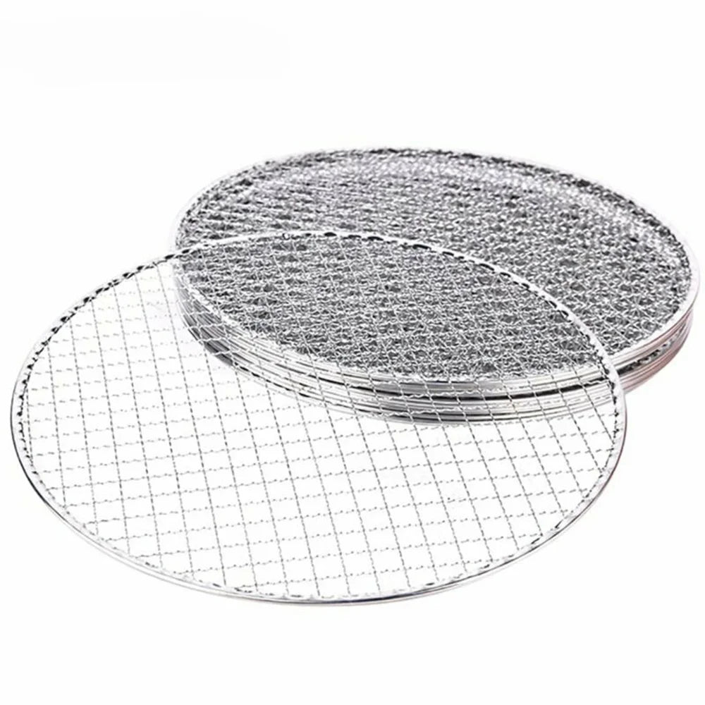 Stainless Steel BBQ Grill Mesh Home Roast Net Cooking Grate Grilling Grate Tool Camping Pot Firewood Rack Accessories