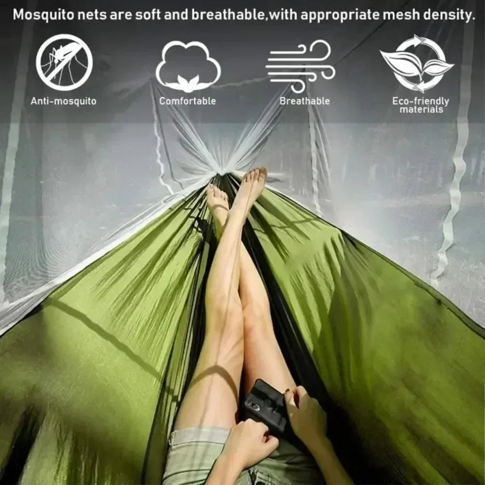 Hammock Tent Camping Suspension Mosquito Net Hammock Mosquito Proof Cloth Outdoor Portable Stable Camping Picnic Swing Hammock