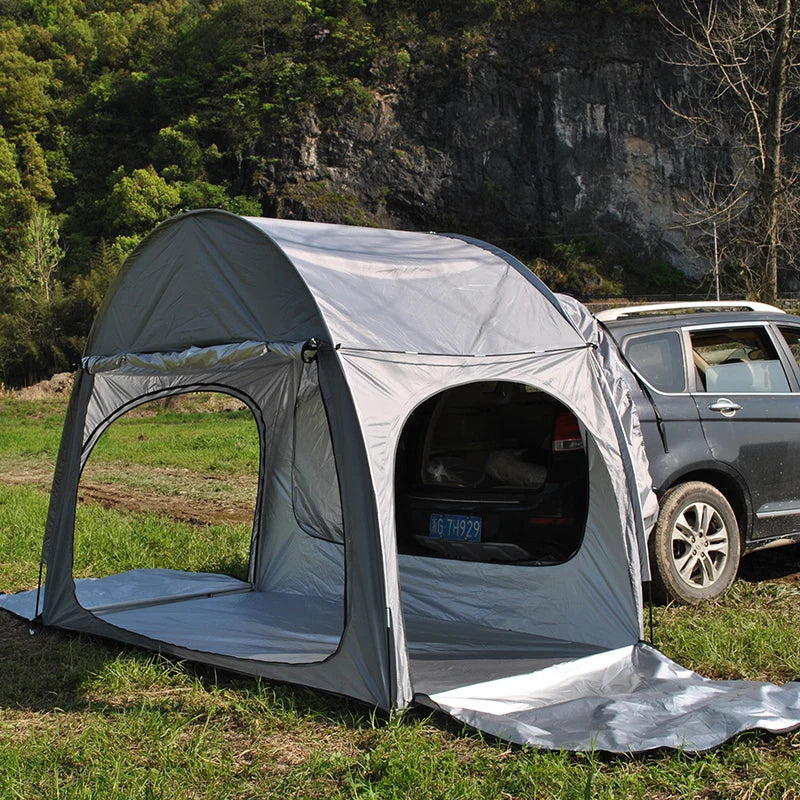 Car Rear Tent with Floor, SUV Back Tent Stand, Freely Hatchback Tent, Generous Vertical Height, Reliable in All Elements