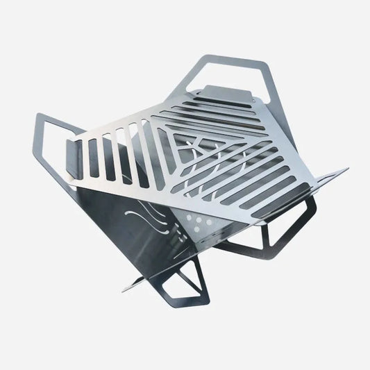Triangular Grill Rack Outdoor Card-type Barbecue Rack Lightweight Windproof And Dismountable Camping Triangular Fire Pit