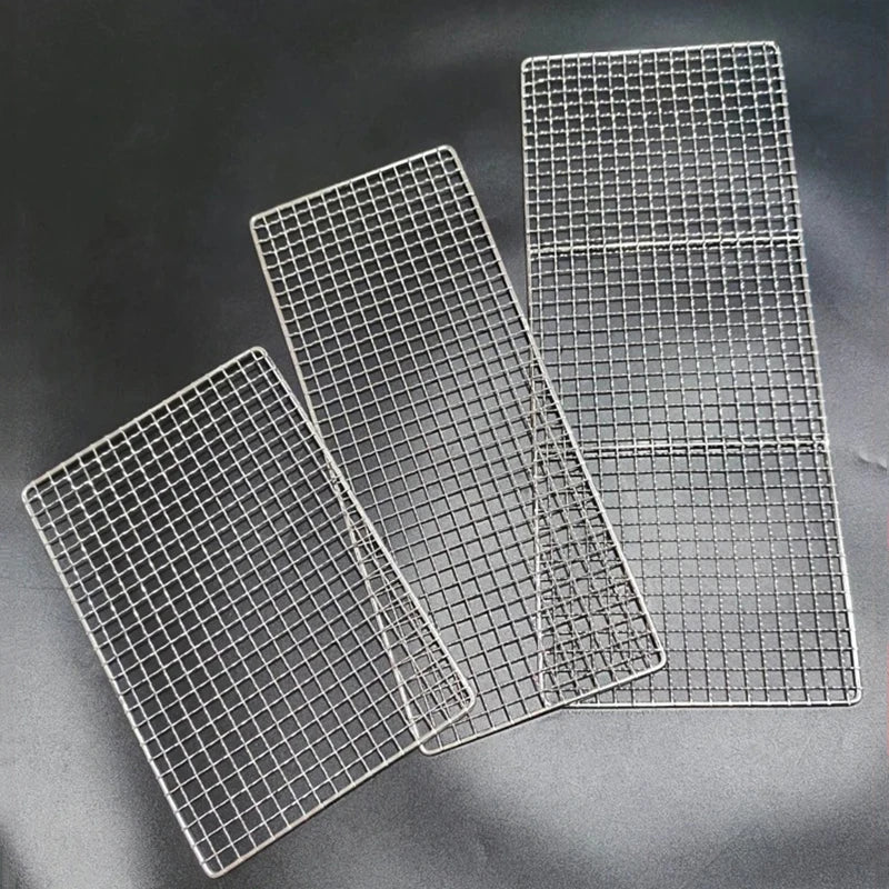 BBQ Grate Mesh Net Barbecue Grill Grate Grid Stainless Steel Japanese Korean Kitchen Supplies Outdoor Picinic Tools