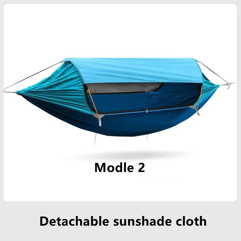 Travel Hammock, outdoor anti rollover, sun shading and anti mosquito, single or double person with mosquito ne