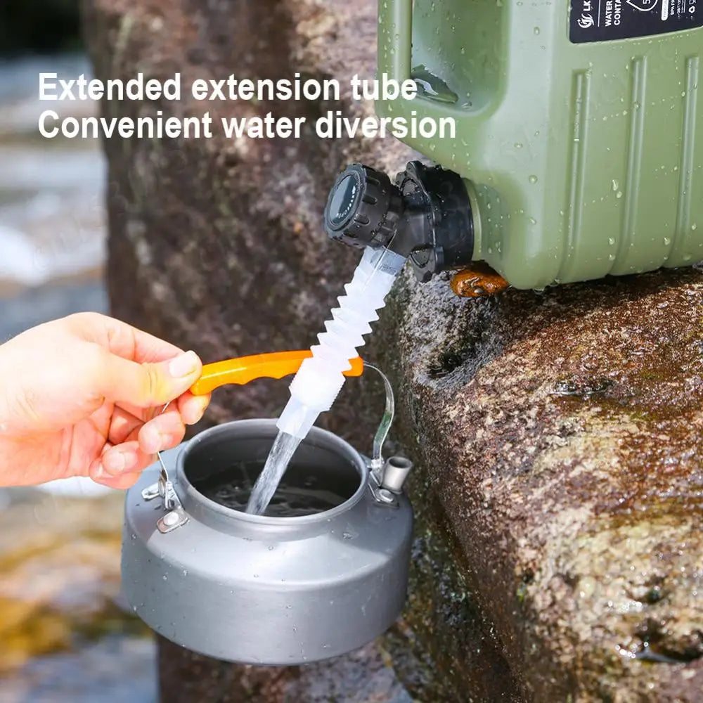 5L Camping Water Container Large Capacity Outdoor Water Bucket Portable Car Water Tank with Faucet for Camping Cooking Picnic