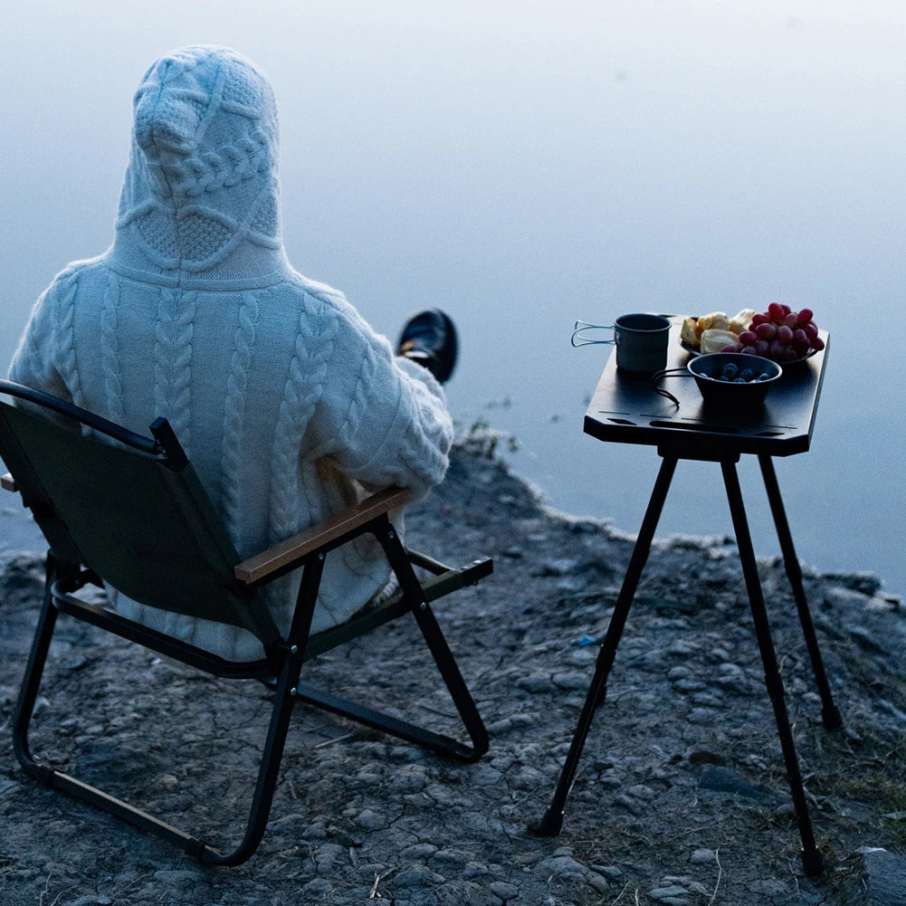 Folding Camping Table Adjustable Height Outdoor Table Lightweight  Aluminium Alloy Tactical Table for Outdoor Indoor Picnic BBQ