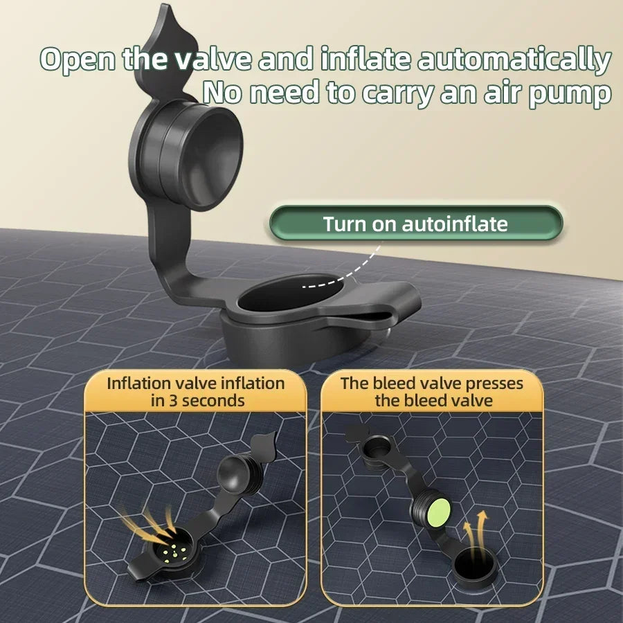 Outdoor Camping Automatic Inflatable Mattress Double Air Mattress Sleeping Pad Camping Moisture-proof Mat Air Cushion Moisture-p