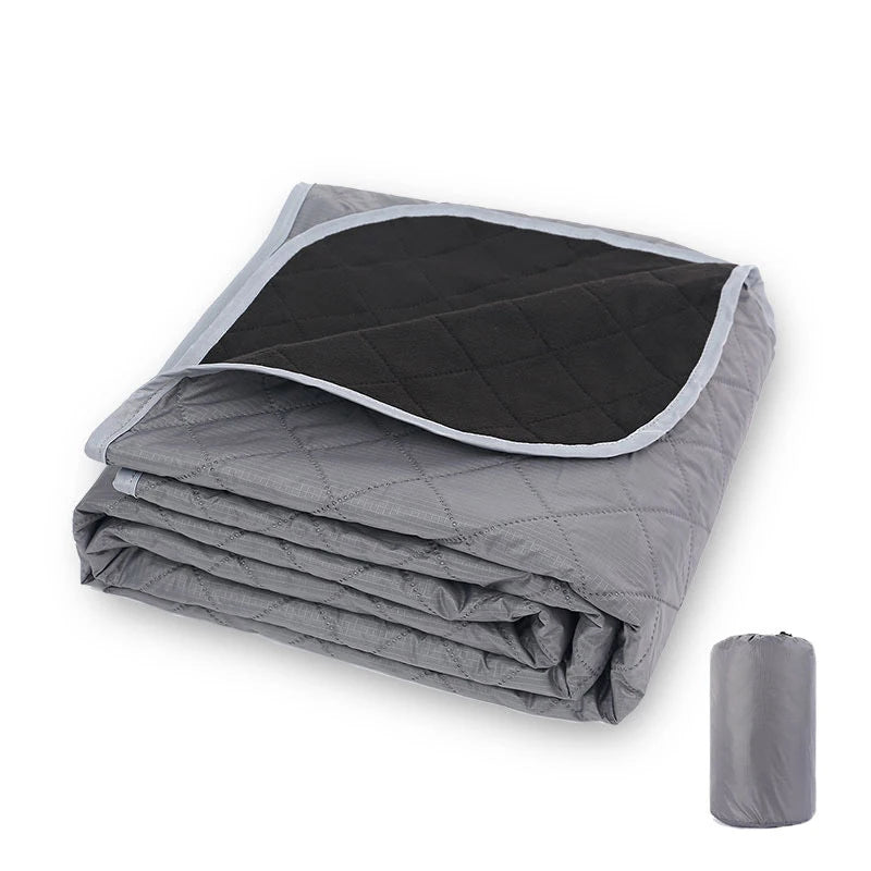 Winter Outdoor Polar Fleece Camping Blanket Waterproof Moisture-proof Picnic Mat Thickened Portable Camping Picnic Travel Mat