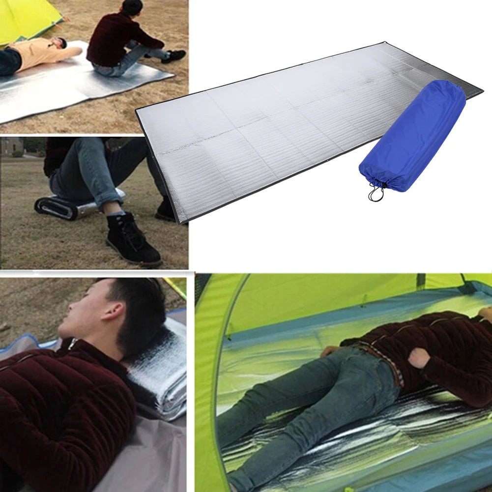 EVA Camping Mat Moistureproof Outdoor Sleeping Pad Double Face Aluminum Foil Tent Mat Camping Supplies