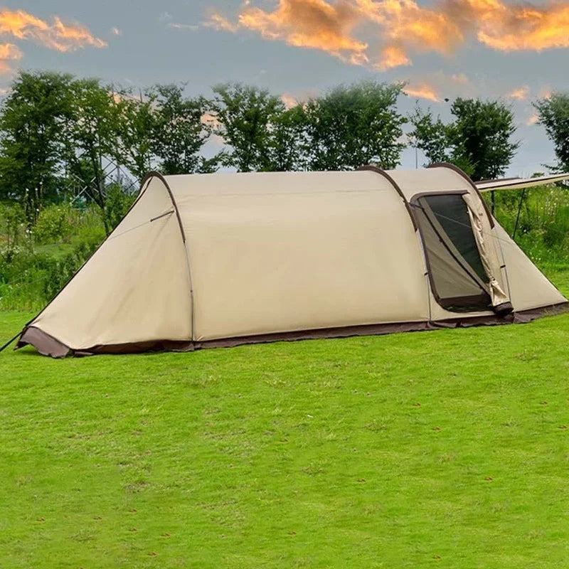 Outdoor camping tent one-bedroom one-living room large space thickened windproof rainproof and sunshade tent Camping Shelters