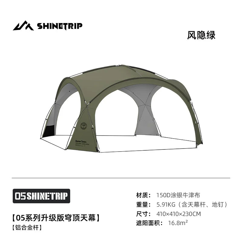 Mountain Fun Tent Outdoor Dome Canopy Oversized Awning Sun Protection Camping Equipment Camping Windproof Can Expand The Dome