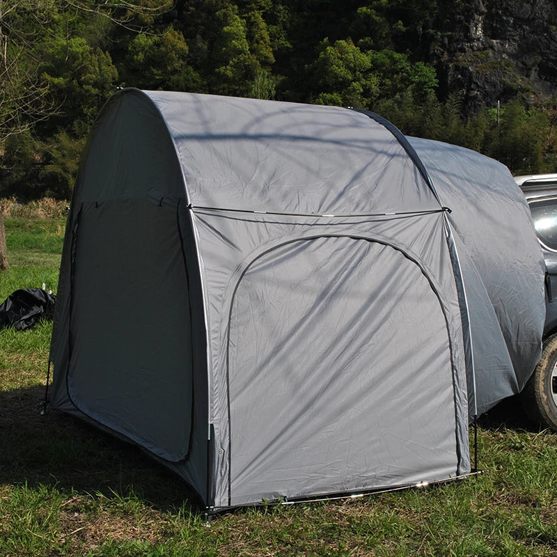 Car Rear Tent with Floor, SUV Back Tent Stand, Freely Hatchback Tent, Generous Vertical Height, Reliable in All Elements