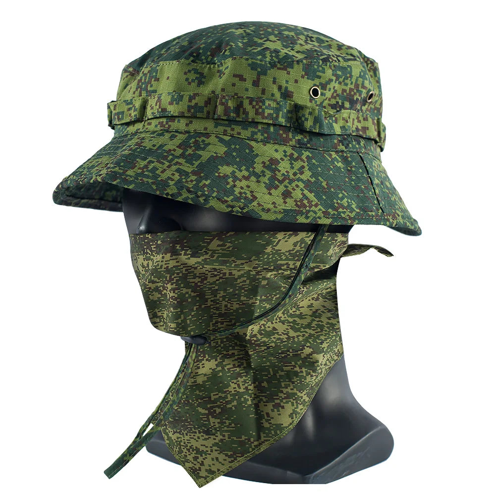 MEGE Tactical Camouflage Balaclava Boonie Hat Baseball Beanies Fishing Hat Bucket Hat Ghillie Cap
