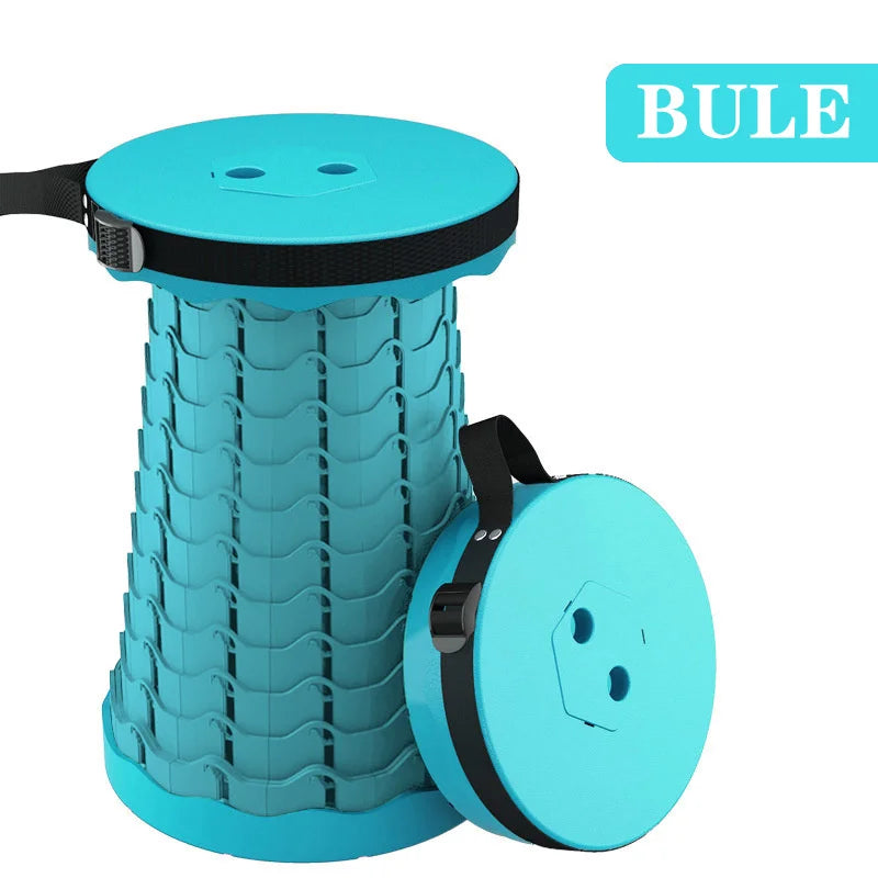 Portable Telescoping Folding Camping Stool, Outdoor Foldable Beach Chair, Folding Camping Chair for Travel Hiking Fishing Garden