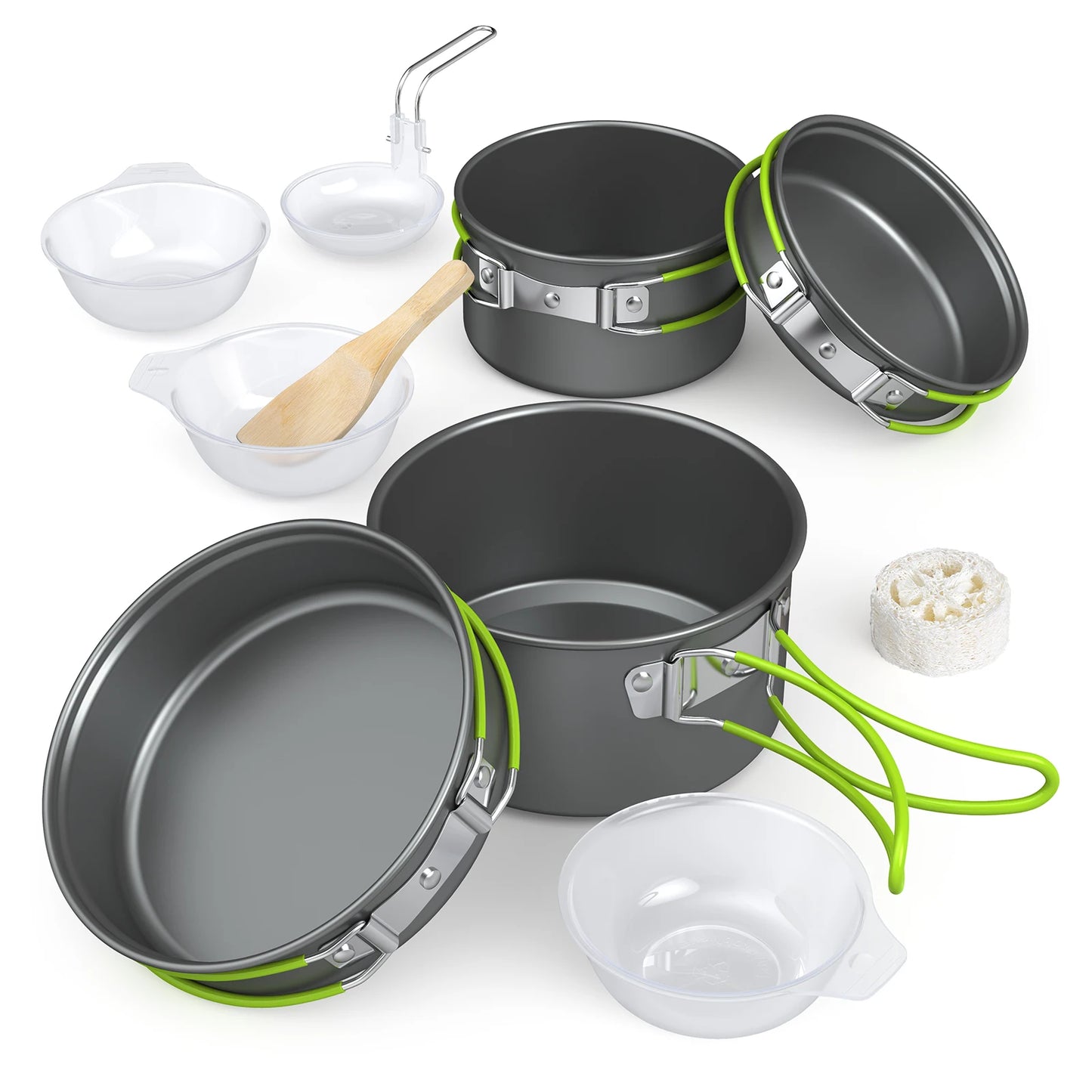 Camping Cookware Set Aluminum Portable Outdoor Tableware Cookset Cooking Kit Pan Bowl Kettle Pot Hiking BBQ Picnic Equipment